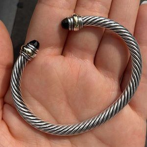 Cable Classics Color Bracelet with Black Onyx and 14K Yellow Gold